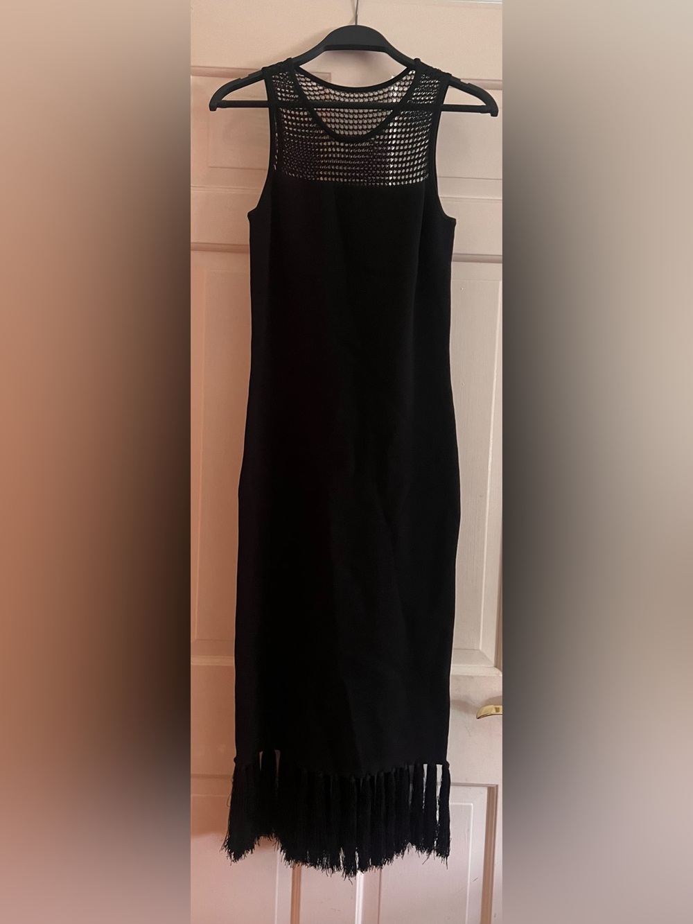 Jason Wu grey Black Fringe long Dress Classic Elegant Style tuckernuck khaite co - Picture 3 of 12
